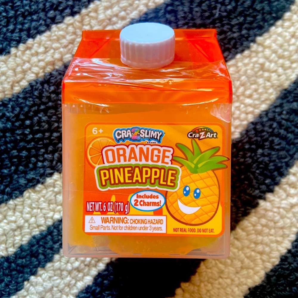 CraZ-Slimy * Orange Pineapple charm slime - 6oz